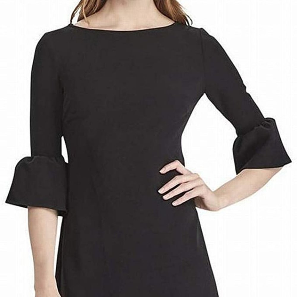 NEW American living Black sheath dress with bell sleeve dress